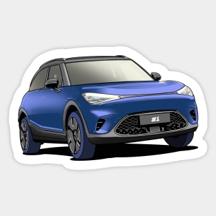 Blue  Smart Hashtag One #1 Sticker